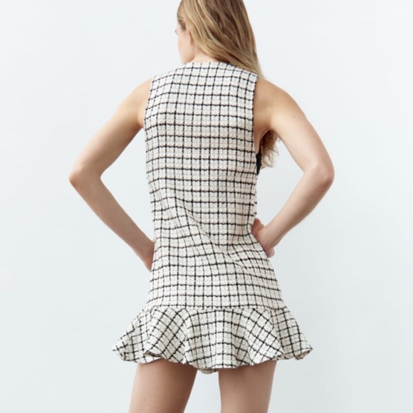Zara textured weave tweed dress - Picture 8 of 9
